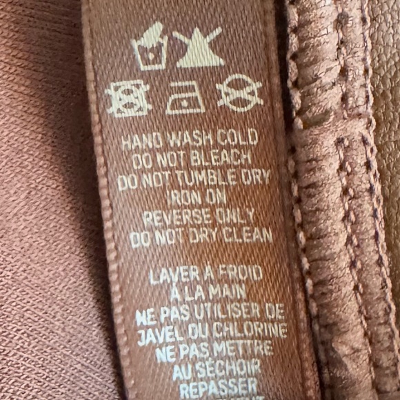 SKIMS 3X Faux Leather Bootcut Pant Jasper Brown Elastic Waist Plus Size - Picture 4 of 6